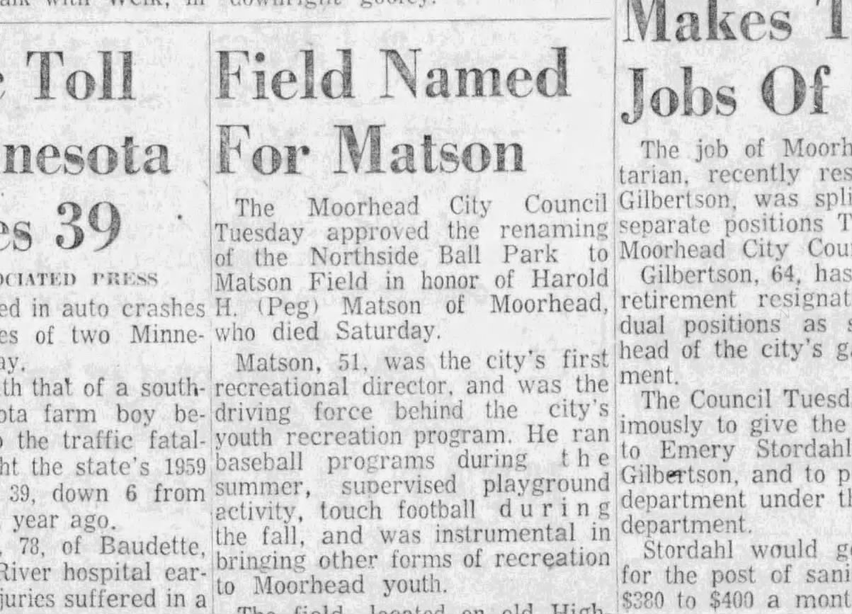 Moorhead's historic Matson Field grandstand project officially underway ...