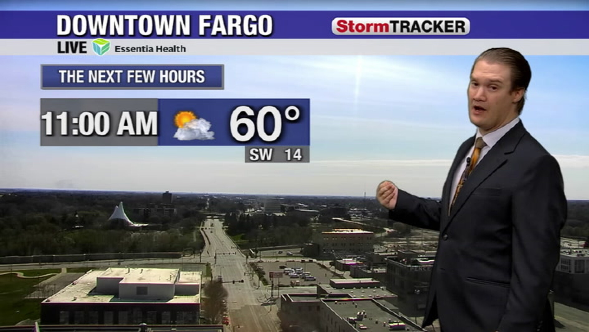 Clouds and wind increasing for the afternoon with a few stray sprinkles ...