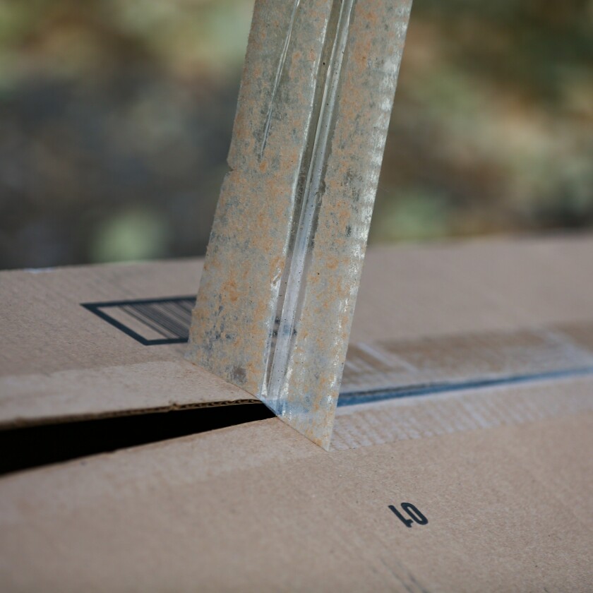 Tape or other plastic should be removed from cardboard.