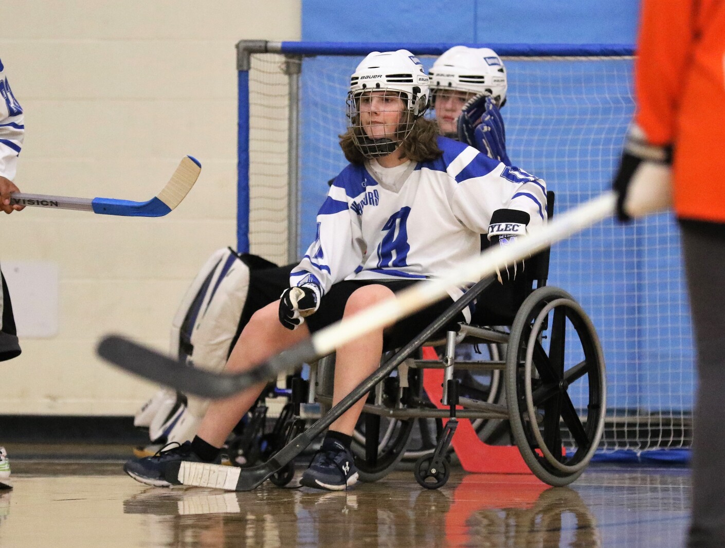 Brainerd floor hockey against St. Paul Humboldt Friday, March 18, 2022, in the State Quarterfinals at Bloomington Jefferson High School.