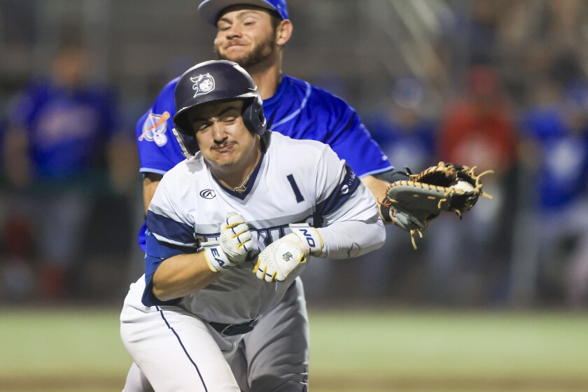college men play baseball
