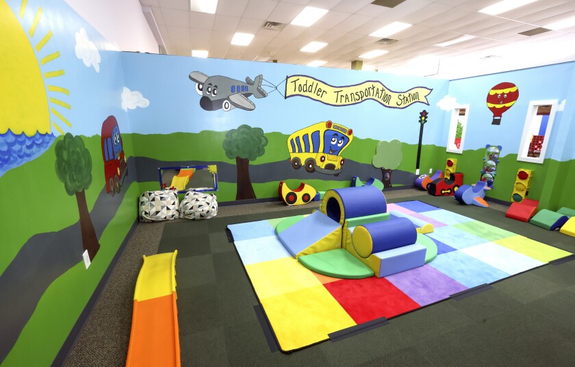 A children's play area.