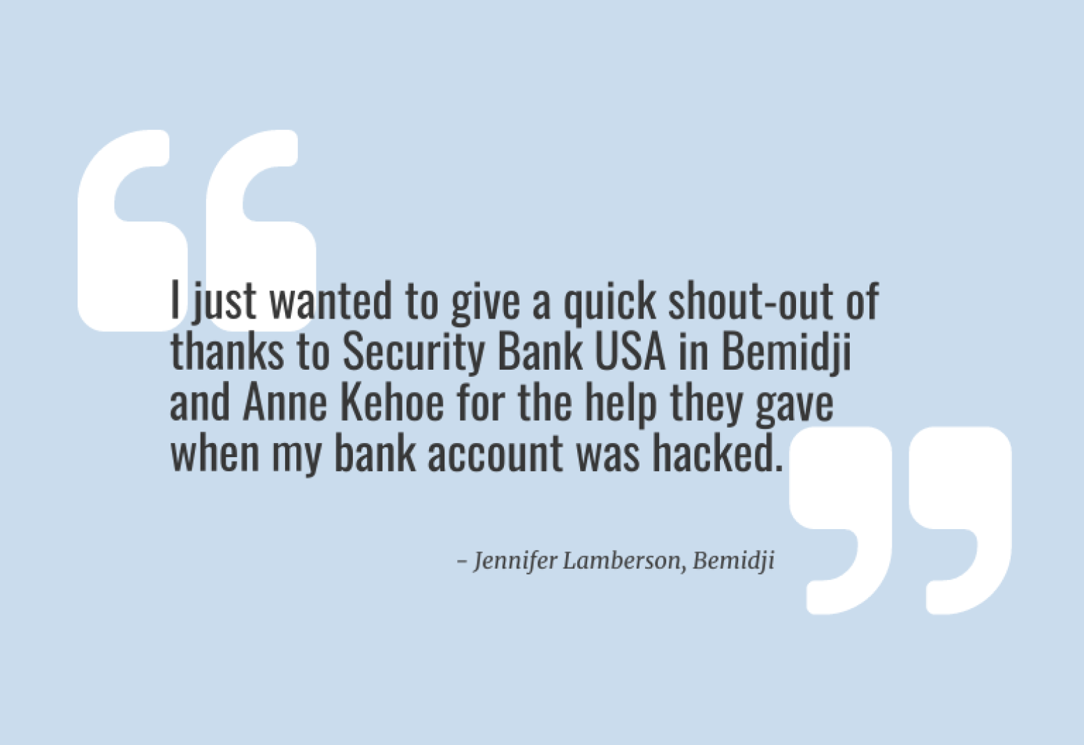 A Heartfelt Thanks to Security Bank USA: An Inspiring Customer Service Experience