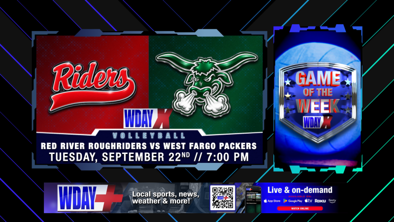 High School Girls Volleyball Match Between Red River and West Fargo to Be Broadcast Live