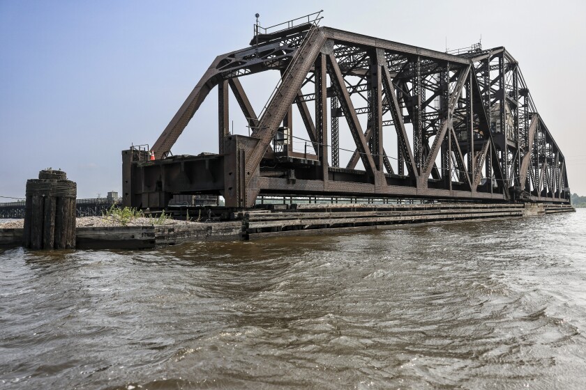 railroad swing bridge