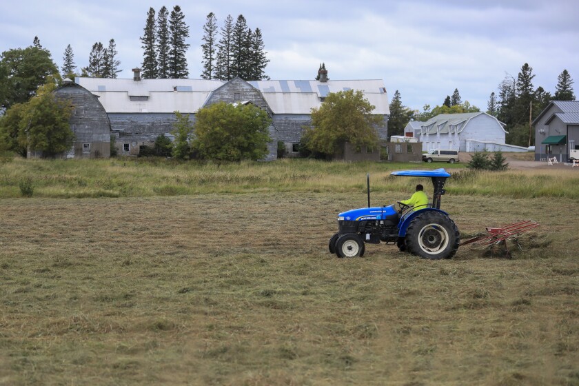 Farm scene at rural correctional facility