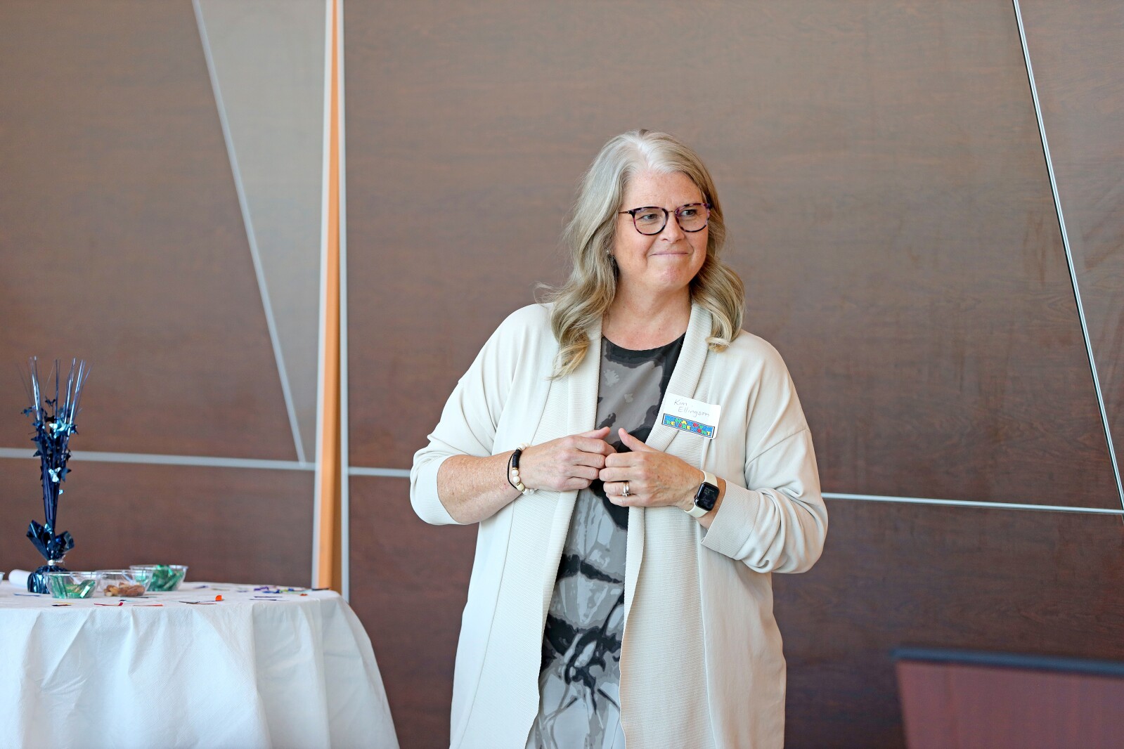 Laine Larson's retirement party at the Gichi-ziibi Center for the Arts.