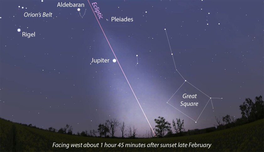 February zodiacal light