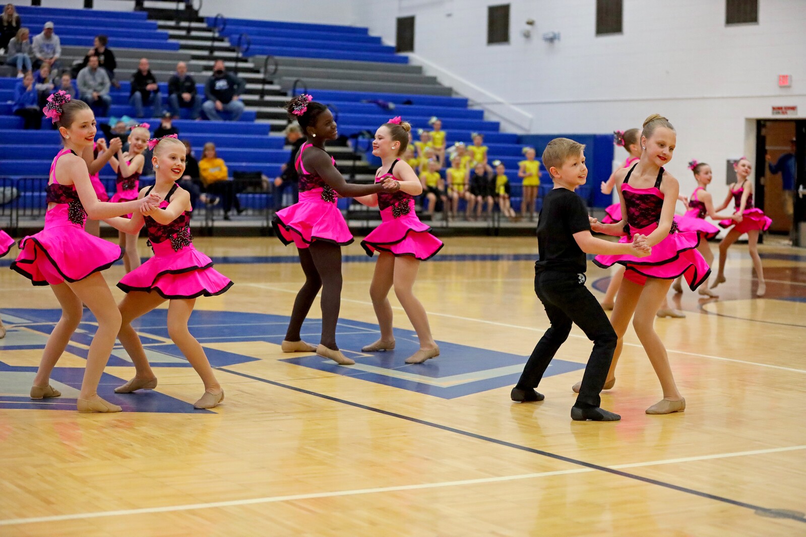 Music General dancers perform at half time of the Brainerd girls basketball game against Perham.