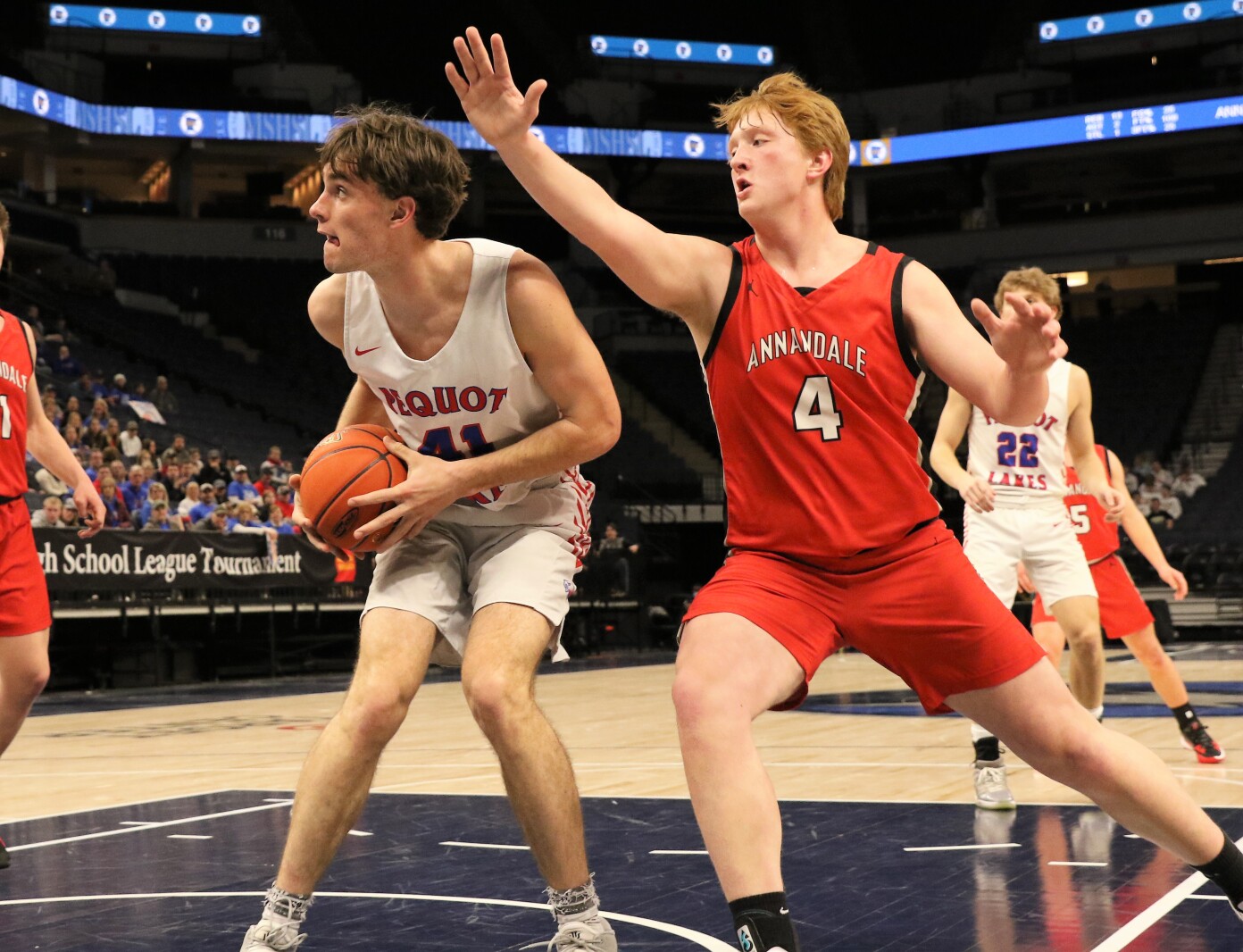 Pequot Lakes vs Annandale Class 2A State Quarterfinals Tuesday, March 22, 2022, at Target Center.