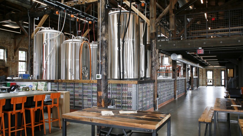 Patrons can watch as the beer is being brewed with new brewing equipment in Drekker Brewing’s Brewhalla.