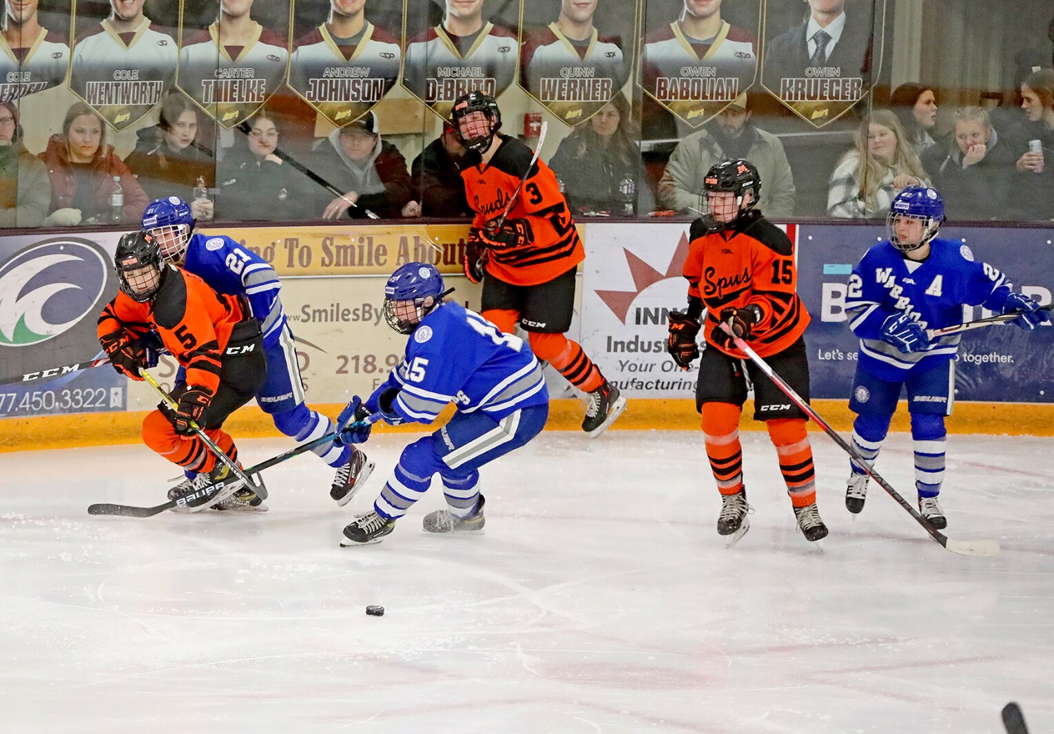 Brainerd/Little Falls girls hockey take on the Moorhead Spuds Thursday, Feb. 17, 2022, during the Section 8-2A Section Final in Fergus Falls.