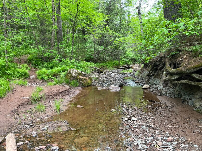 The Little River intersects with the Grand Portage Trail