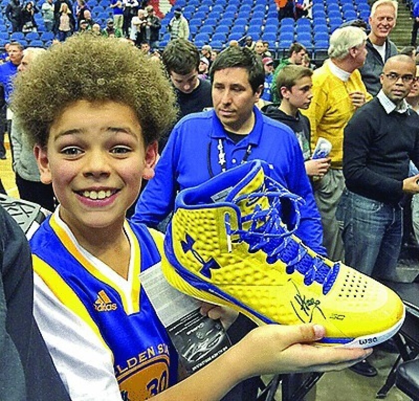 Showing the shoe