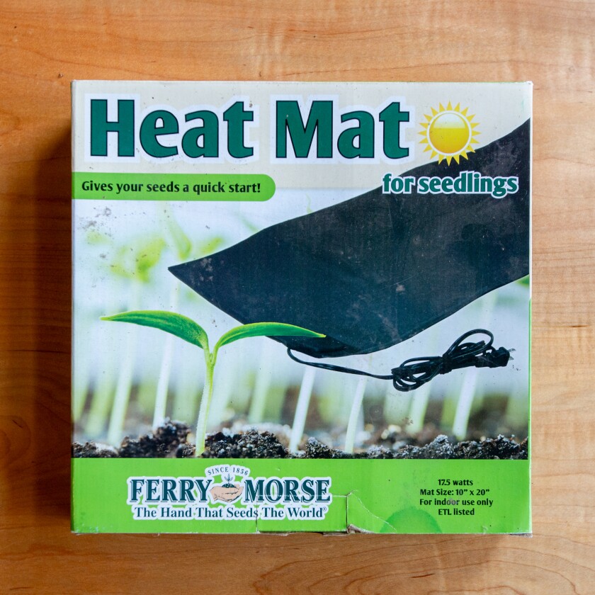 Seedling heat mats provide warmth necessary for best germination.
