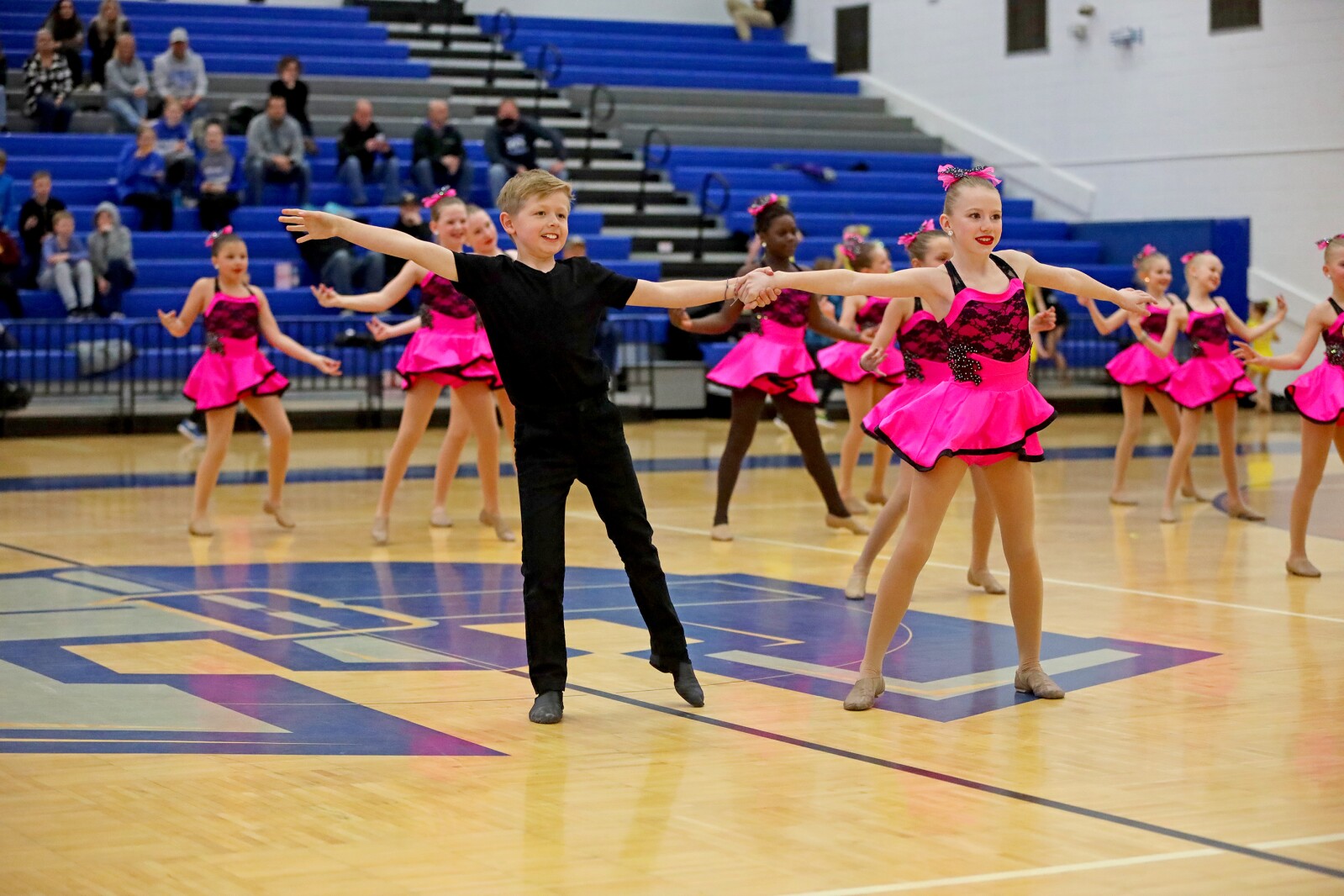 Music General dancers perform at half time of the Brainerd girls basketball game against Perham.