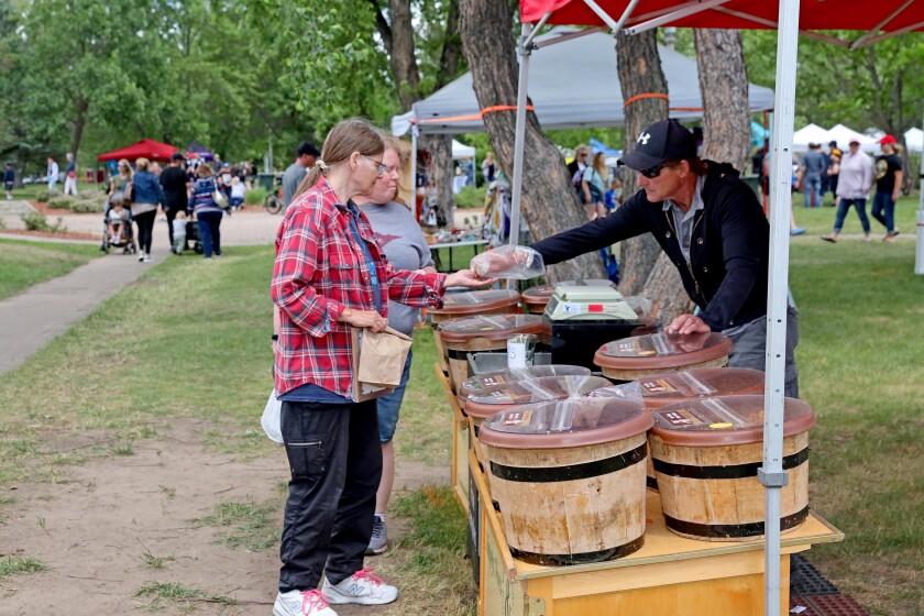 People attend Arts in the Park on Sunday, June 26, 2022, at Gregory Park in Brainerd.