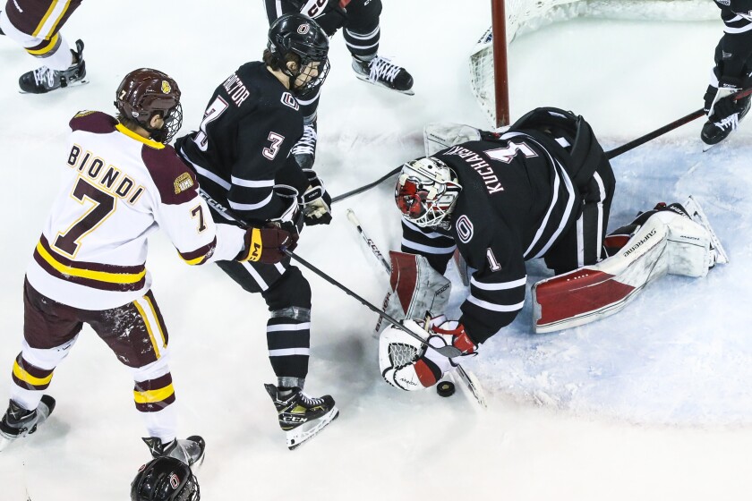 college men playing hockey