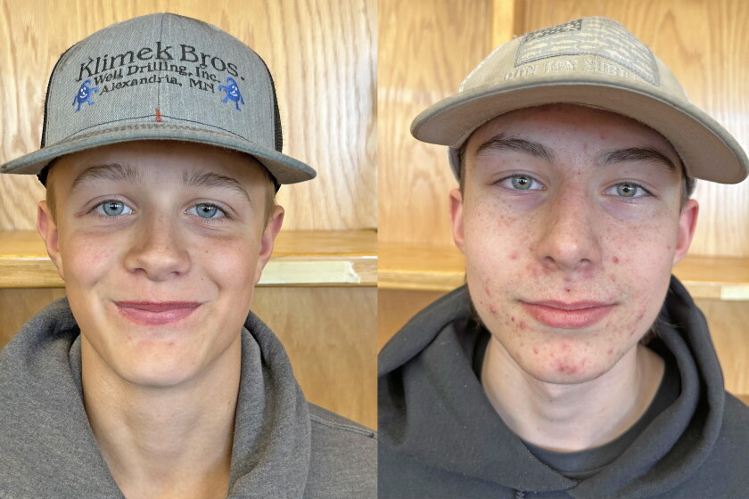 Foy and Ackerman are middle school students of the month Park Rapids