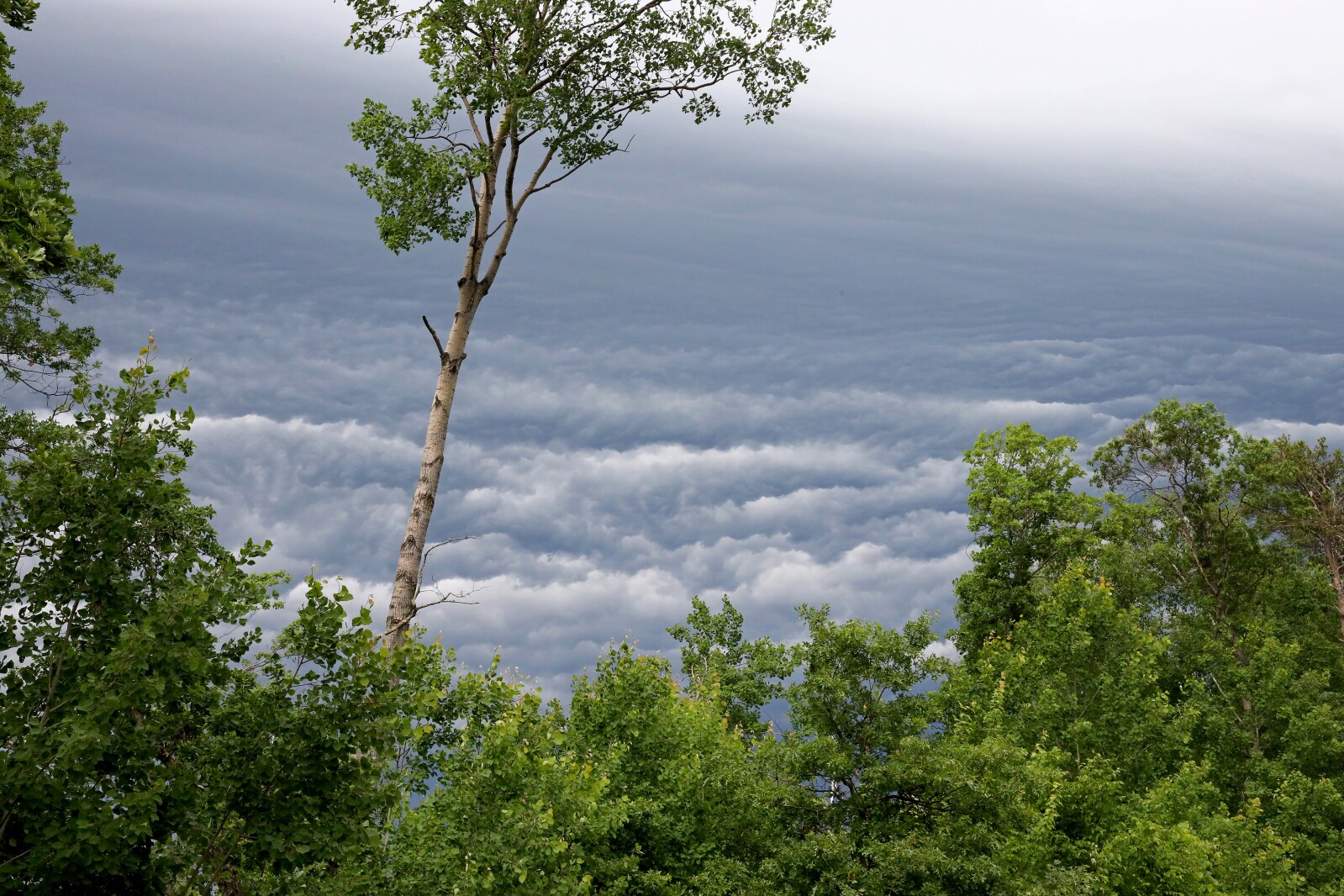 Dramatic looking storm clouds move through the area Saturday, June 18, 2022, in the Brainerd lakes area.