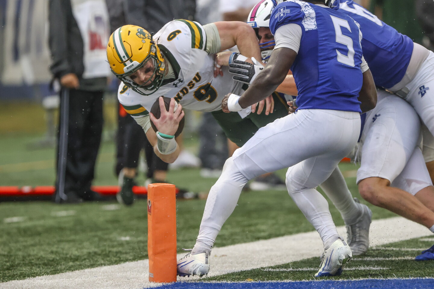 Bison Defensive Rings Photos: Scenes from Bison football victory on soggy afternoon at ...