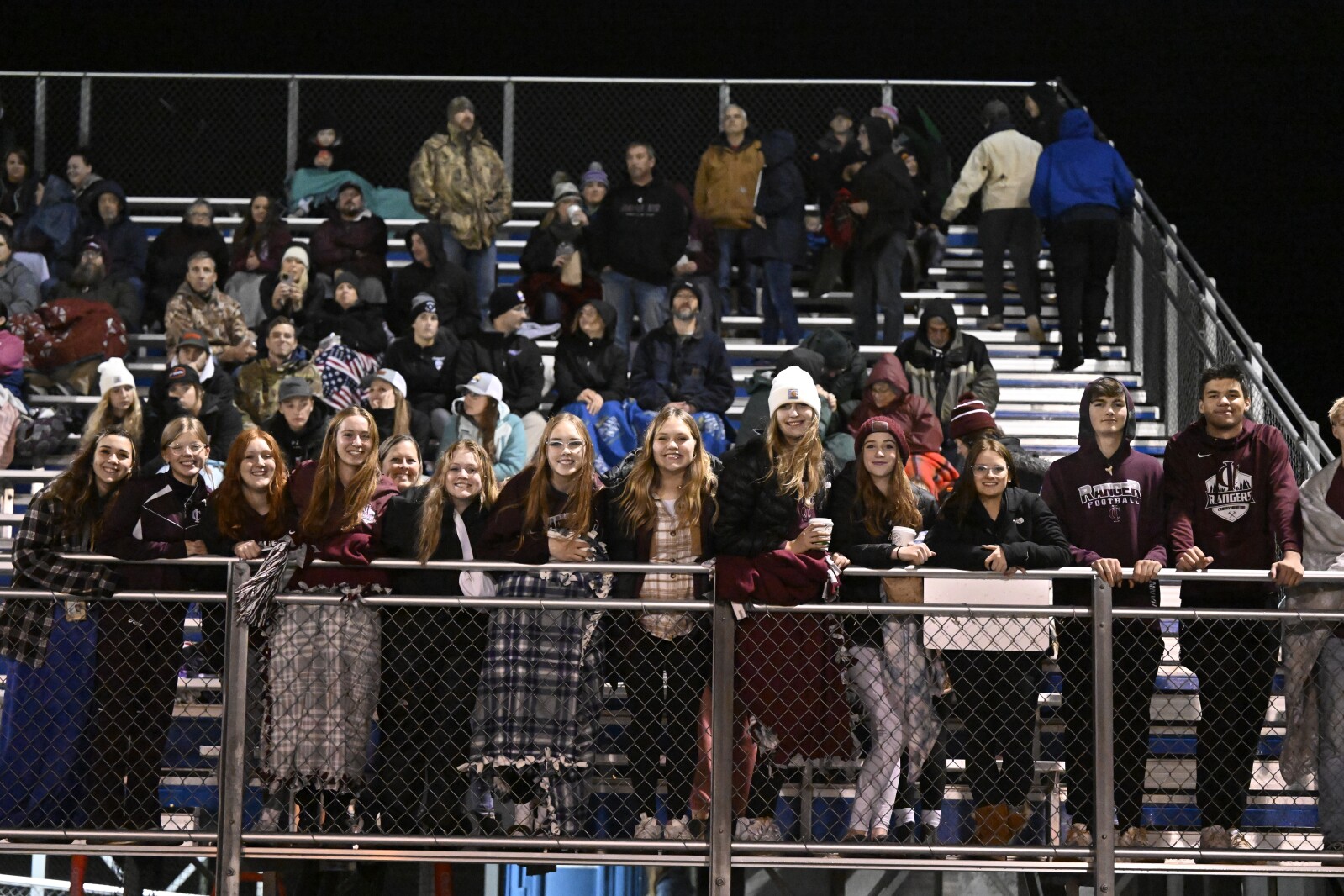 Crosby-Ironton Football vs. Moose lake Willow River and fans at the Section 7A game.