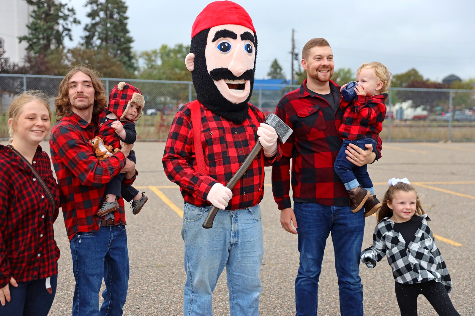 People gather downtown Saturday, Sept. 24, 2022, during the second annual Paul Bunyan Flapjack Festival in Brainerd.
