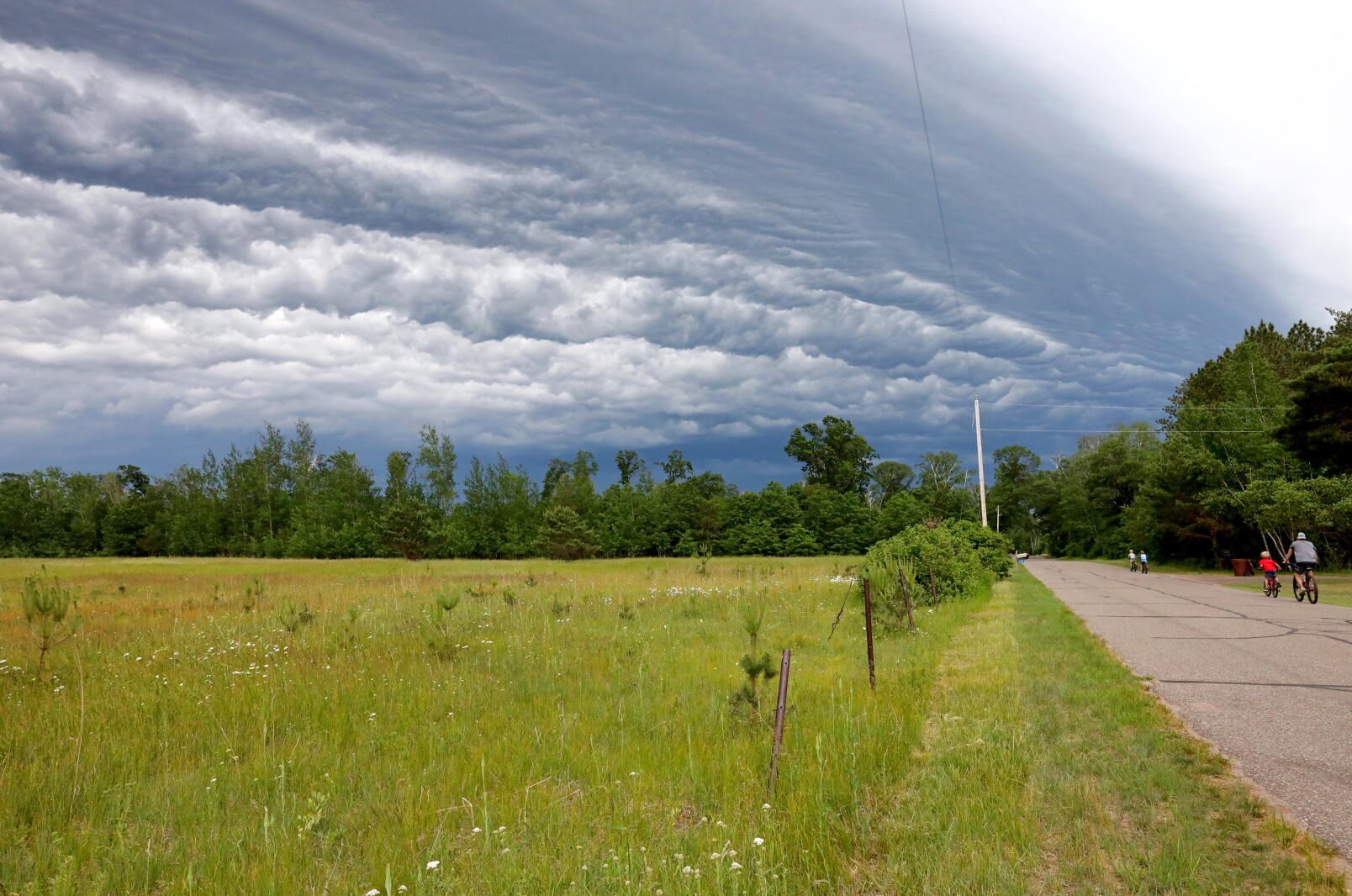 Dramatic looking storm clouds move through the area Saturday, June 18, 2022, in the Brainerd lakes area.