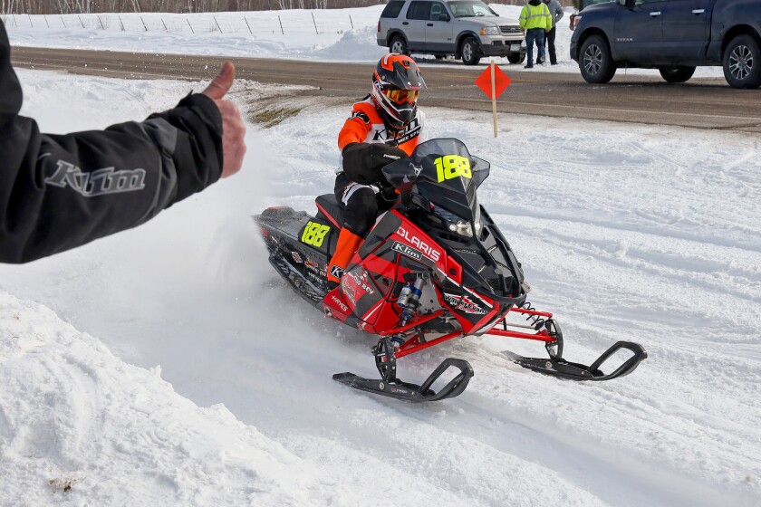 Snowmobile racing.