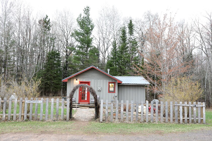 The Cottage is a rustic one-bedroom structure