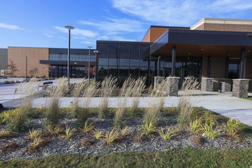 exterior of event center