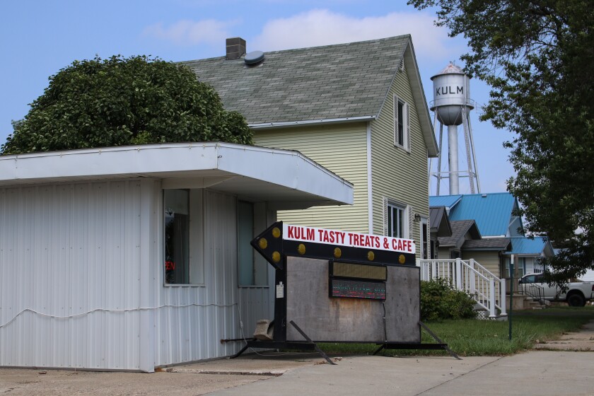 The town of Kulm, North Dakota, offers two dining areas, a grocery store, businesses, a postal office and more as of Aug. 13, 2024..jpg