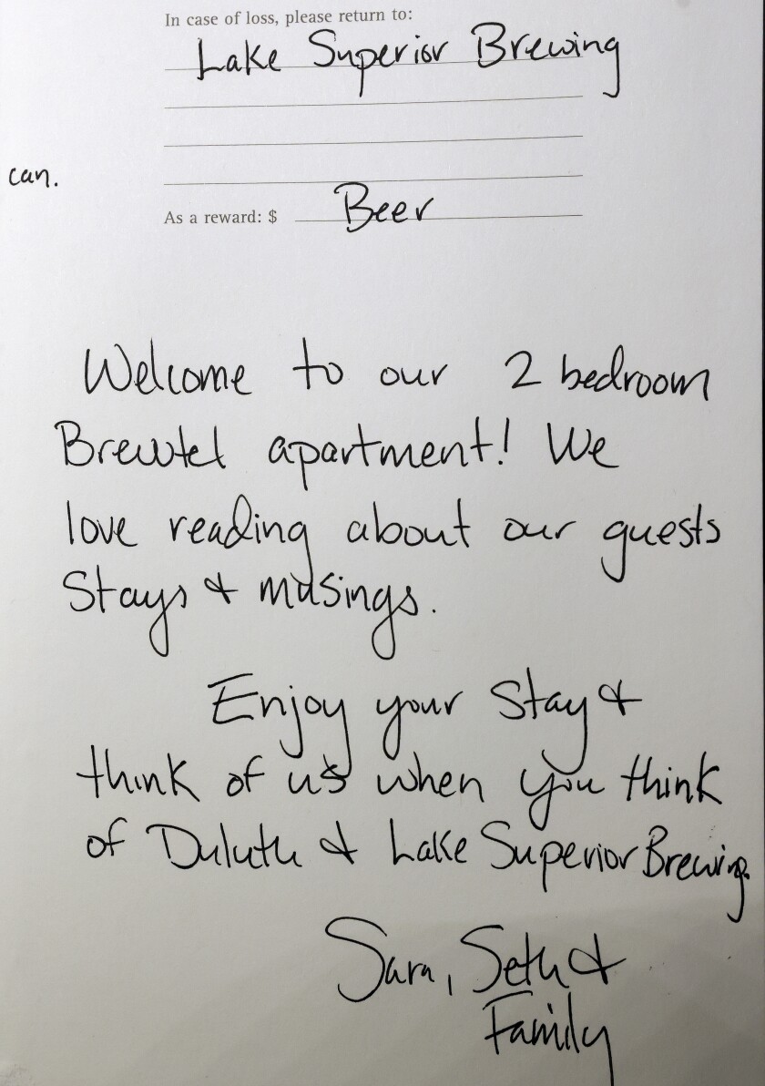 A welcome note.