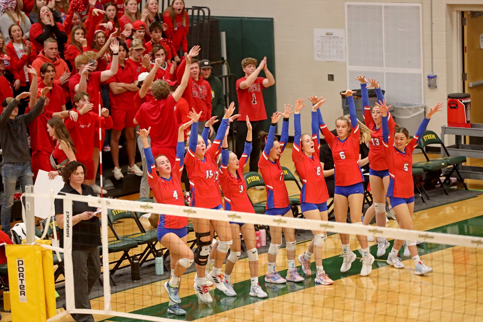 Pequot Lakes against St. Cloud Cathedral on Saturday, Nov. 5, 2022, during the Section 6-2A Final at Sauk Rapids.