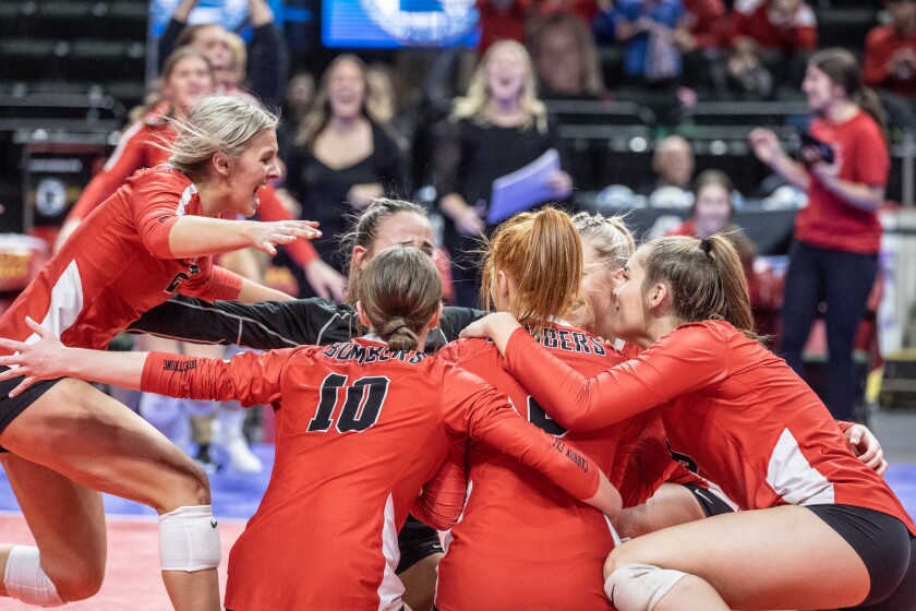 Cannon Falls, Pequot Lakes Class AA Championship volleyball