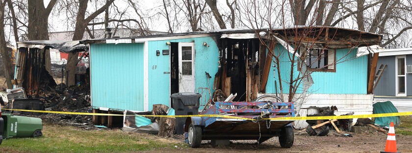 Friday morning fire at Sungold Heights destroys a trailer, one fatality found during Fire Marshal investigation.