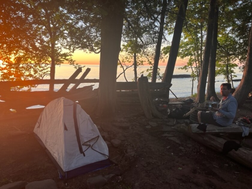 Sunset over Lake Superior.