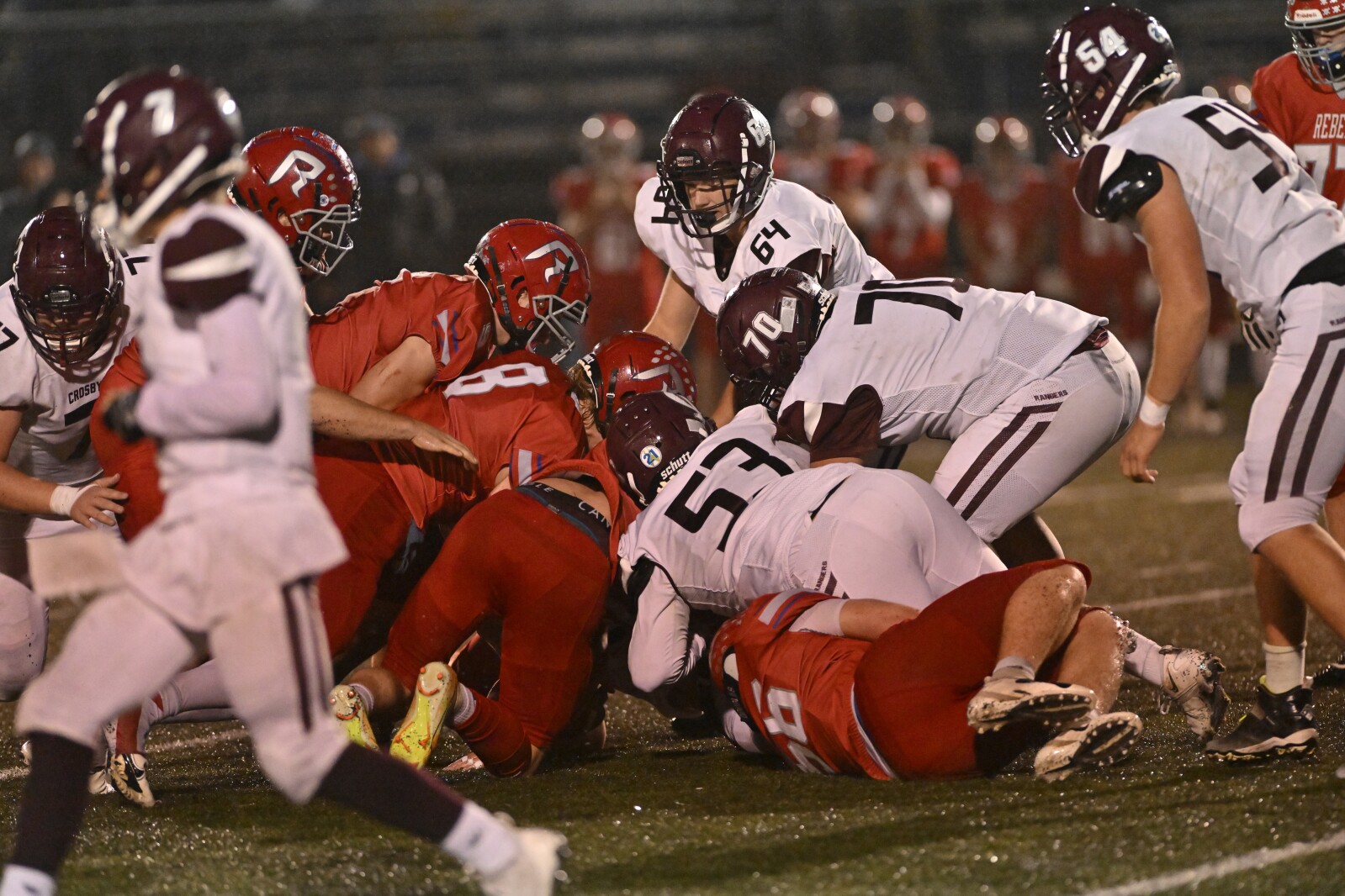 Crosby-Ironton Football vs. Moose lake Willow River and fans at the Section 7A game.