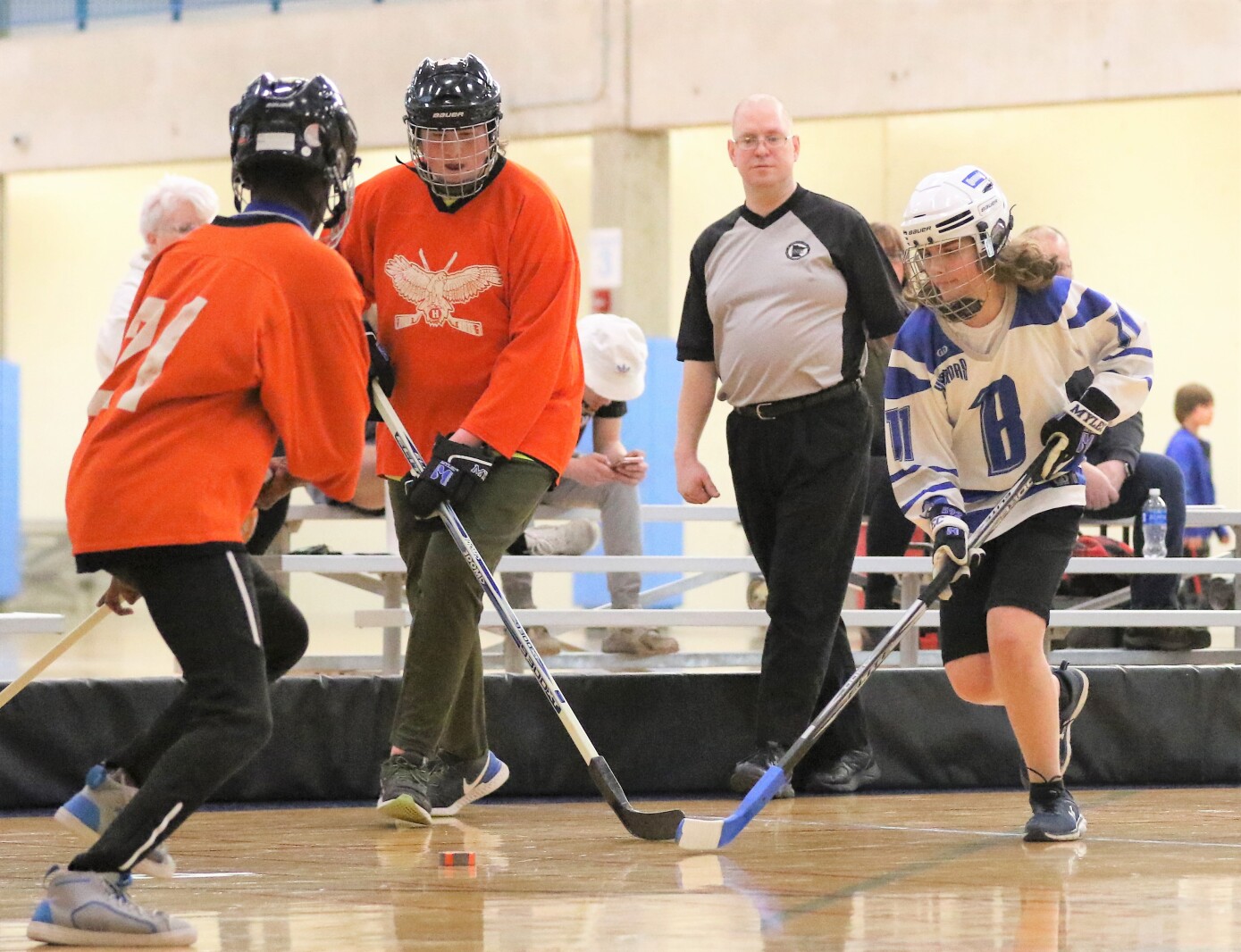 Brainerd floor hockey against St. Paul Humboldt Friday, March 18, 2022, in the State Quarterfinals at Bloomington Jefferson High School.