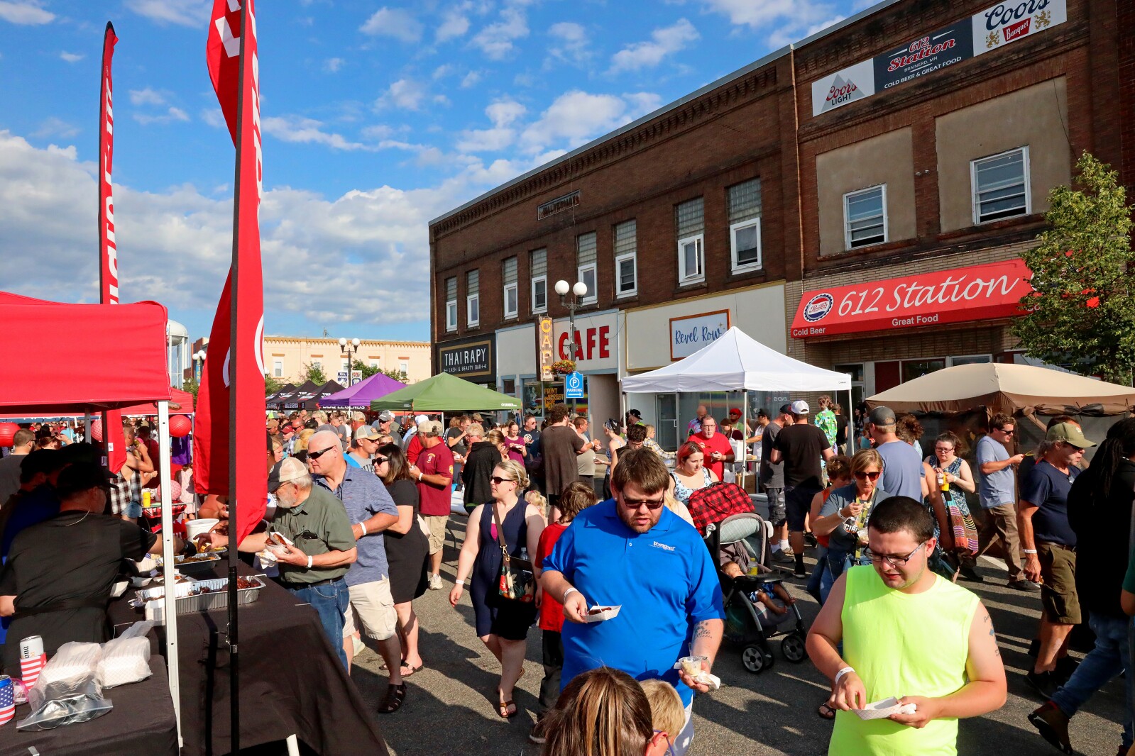 People enjoy the Cub Foods Ribfest during Brainerd Jaycees Street Fest on Saturday, July 23, 2022, in downtown Brainerd.
