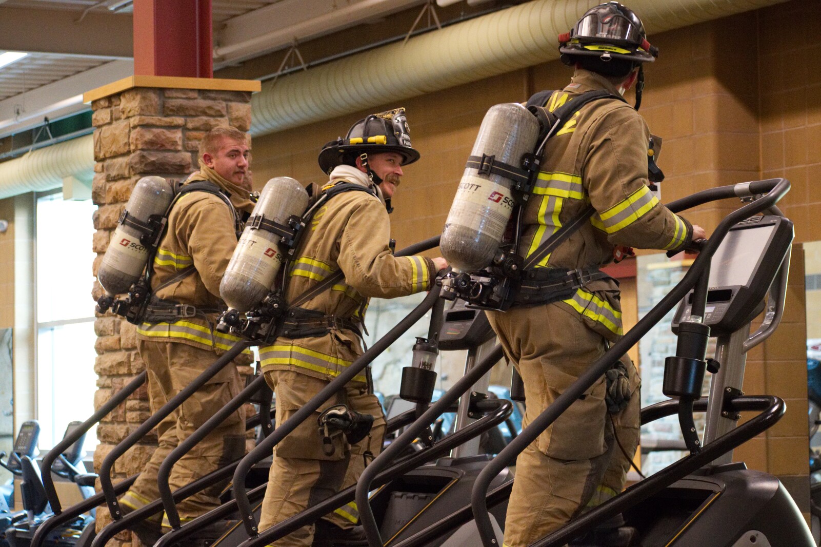 Dickinson firefighters climb 110 flights of stairs in honor of 9