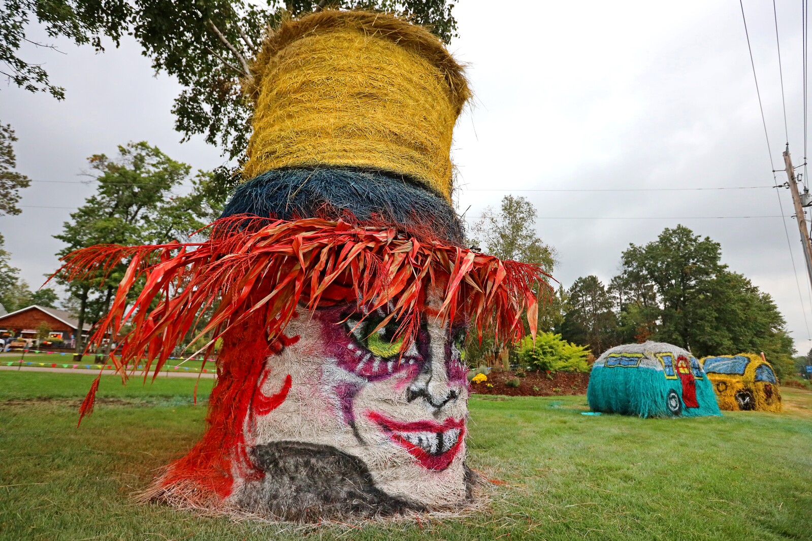 Hay bale art