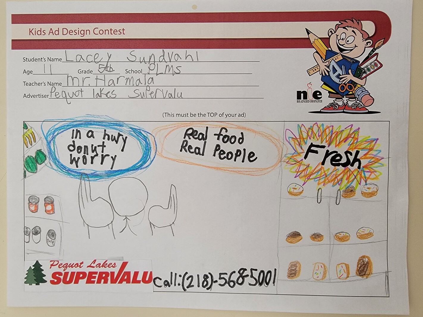 Pequot Lakes Middle School - Mr. Harmala's 5th Grade Class