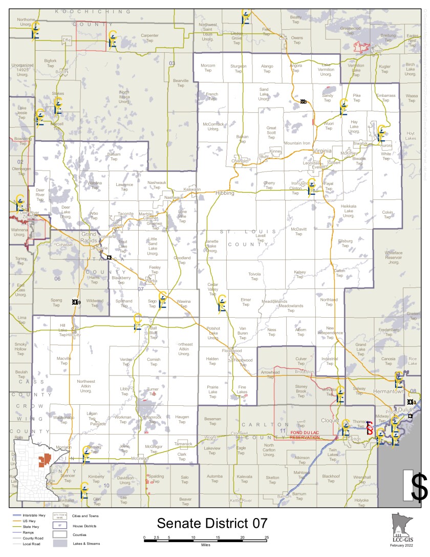 Minnesota Senate District 7 map