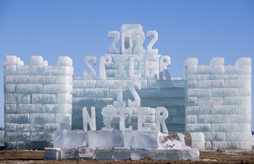 Spicer Winterfest ice castle 6