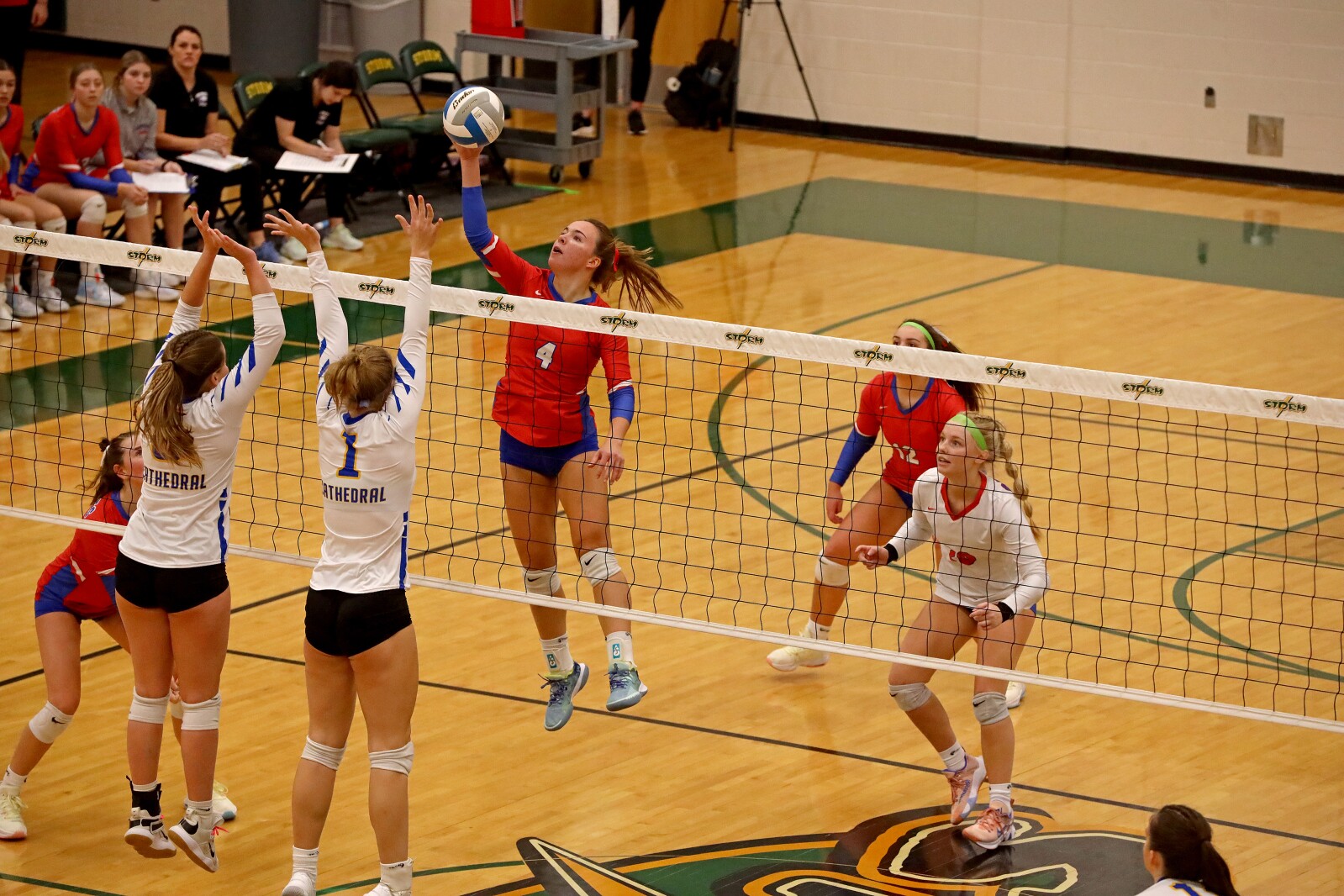 Pequot Lakes against St. Cloud Cathedral on Saturday, Nov. 5, 2022, during the Section 6-2A Final at Sauk Rapids.