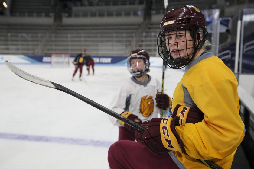 Minnesota Duluth women's hockey team prepares for national championship game against Ohio State