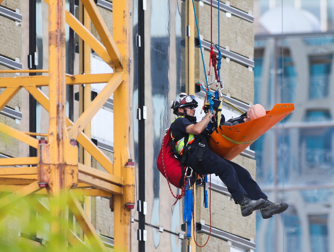 Construction Rescue Photos: Tower crane rescue training by Rochester Fire Department - Post ...