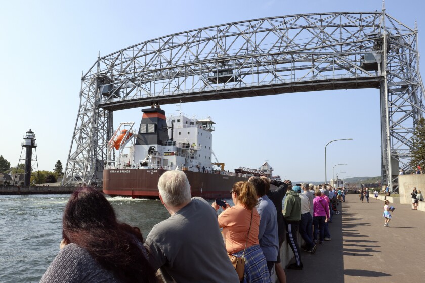 Mark W. Barker arrives in Duluth.