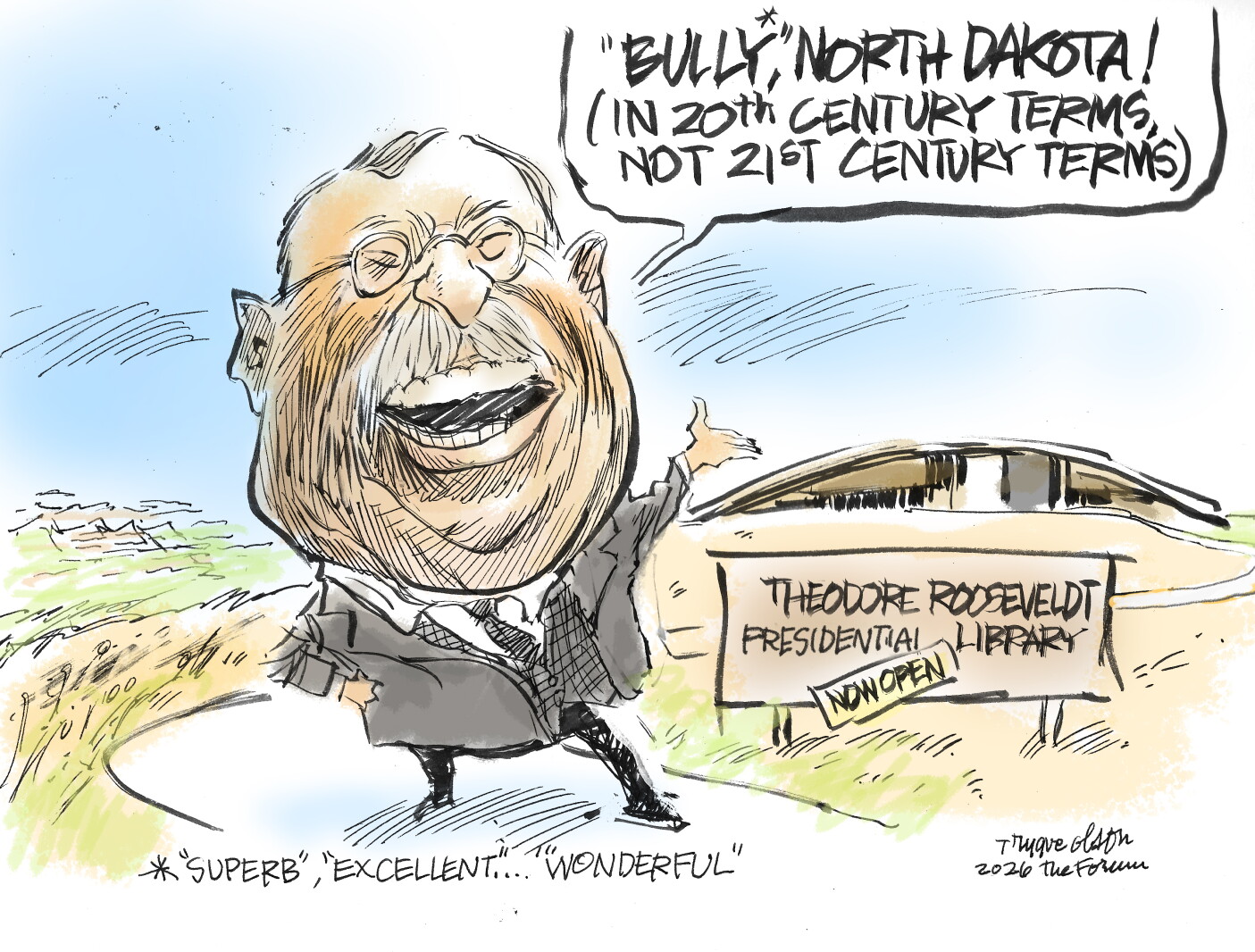 Trygve Olson cartoon: Bully!